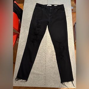 Women’s Guess Black Netted Skinny Jeans - Size 26 - Good Condition